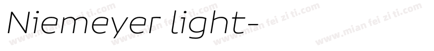Niemeyer light字体转换